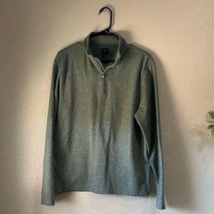 J. Crew Women’s Light Heather Green Half-Zip Sweater Pull Over Sz M Casual cozy